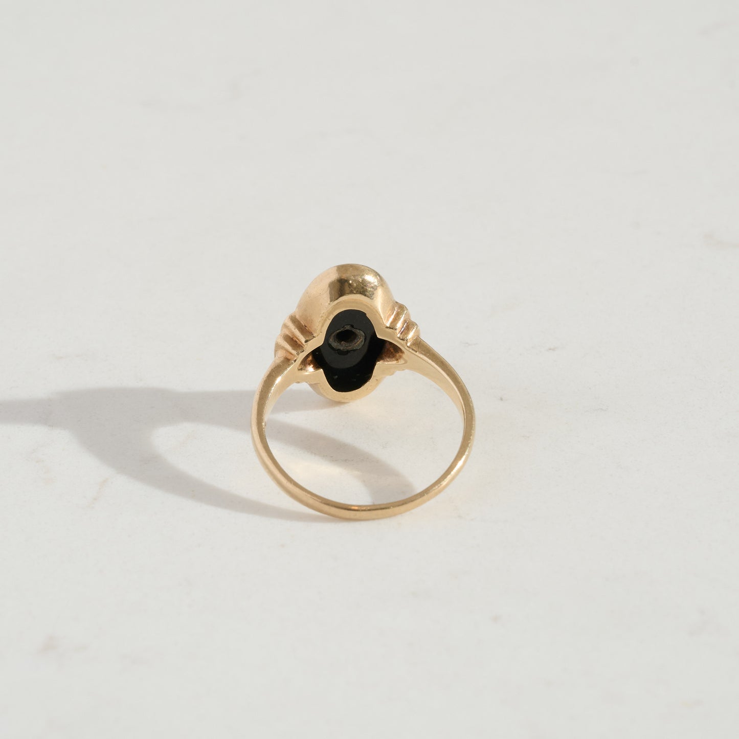 VINTAGE Onyx and Diamond Ring