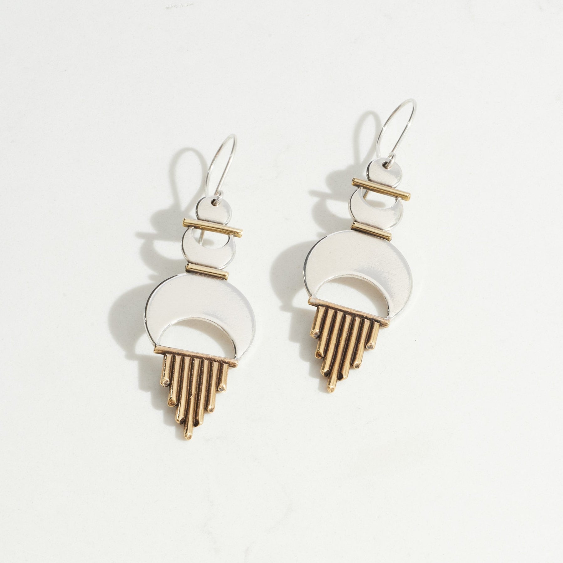 Alchemy Earrings 14k Gold Silver Adorn to Rise