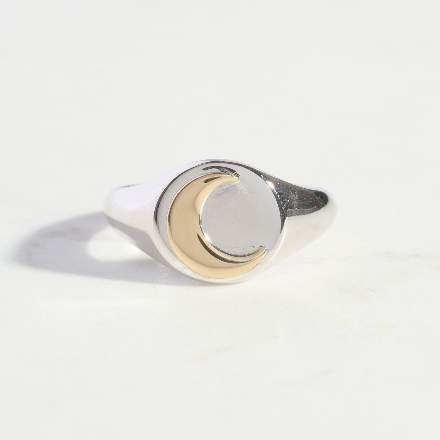 Crescent Moon Signet Ring | Made to Order