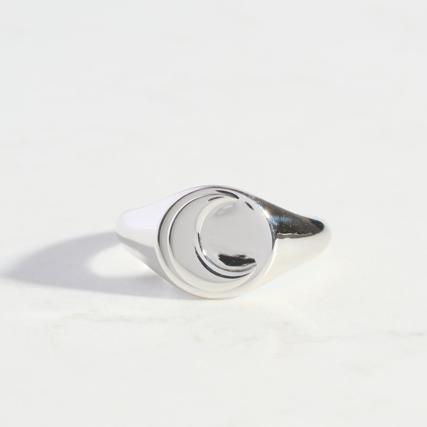 Crescent Moon Signet Ring | Made to Order