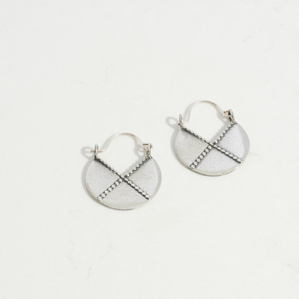 DISCONTINUING Shield Earrings | Silver
