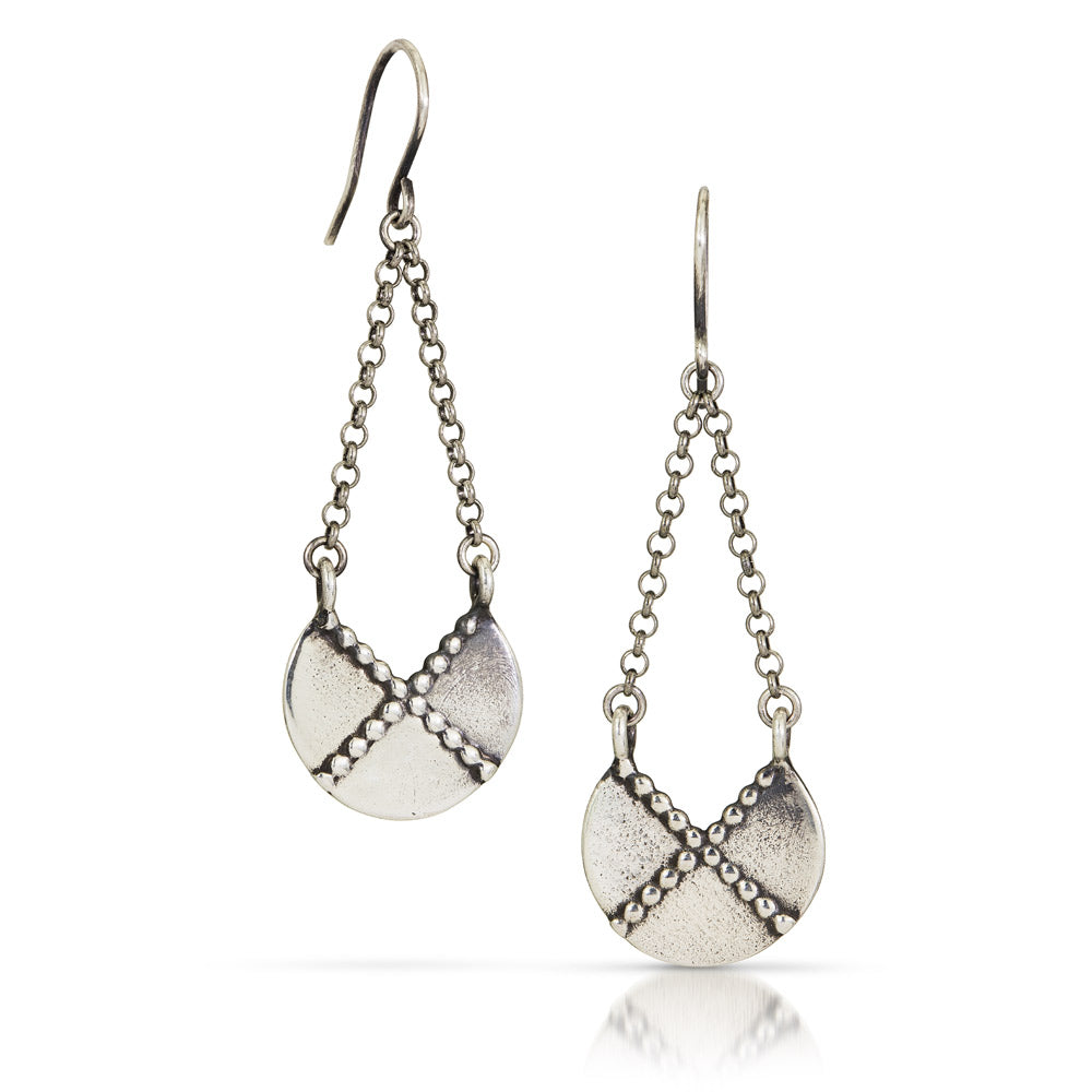 
                  
                    DISCONTINUING Shield Dangle Earrings | Silver
                  
                