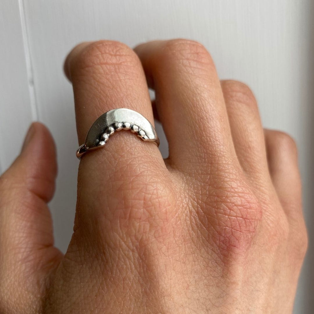 
                  
                    Shield Stacking Ring | Silver
                  
                
