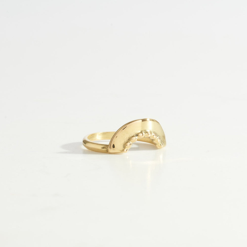 Squiggle Curve Two Tone Enamel Stacking Ring | 18ct Gold Plated Vermei |  Missoma