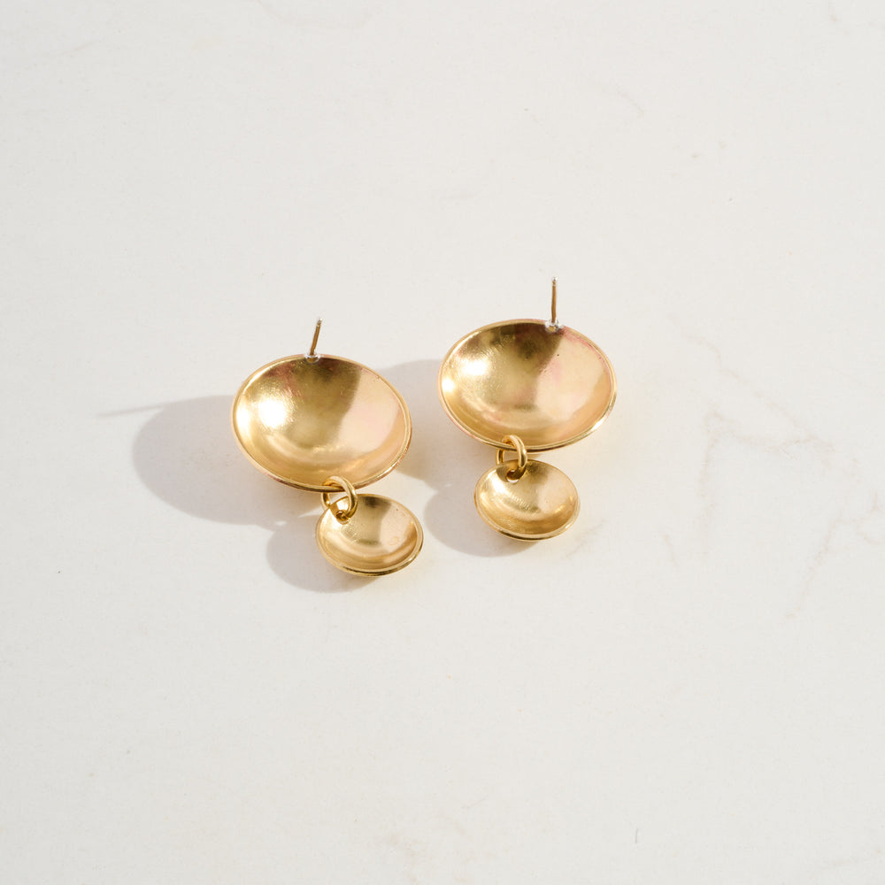 
                  
                    Double Disc Earrings | Brass
                  
                