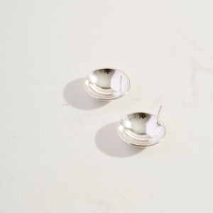 
                  
                    Domed Disc Studs | Silver
                  
                