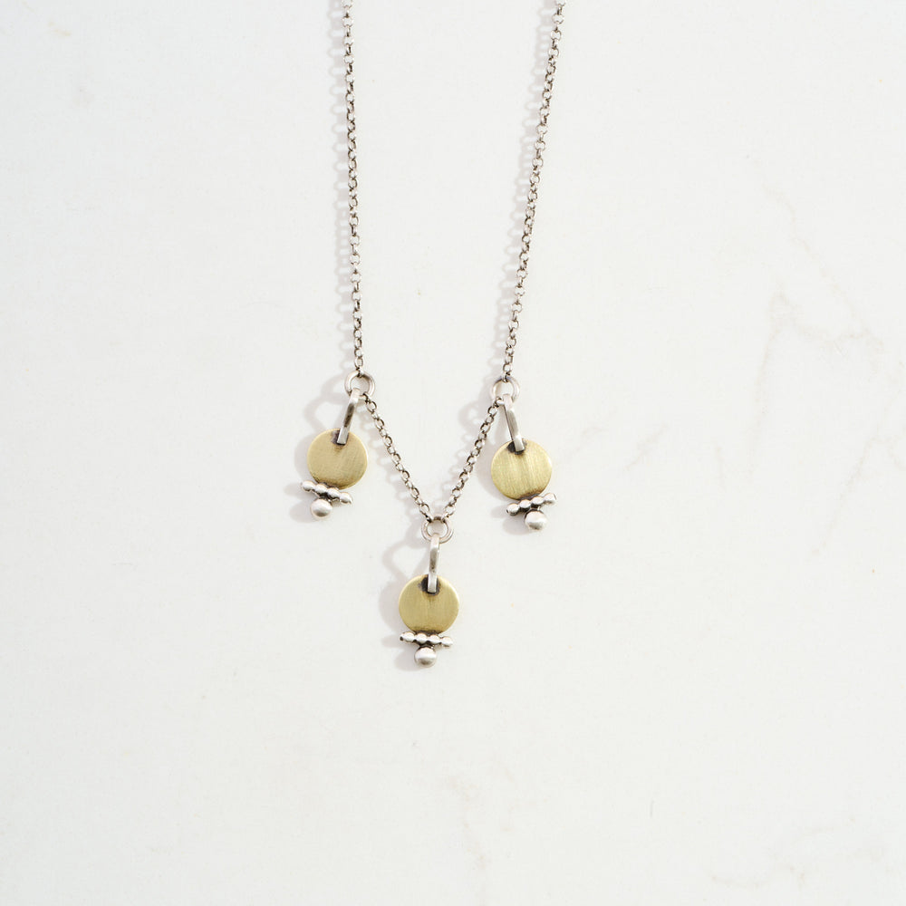 Sample Charm Necklace | Silver + Brass
