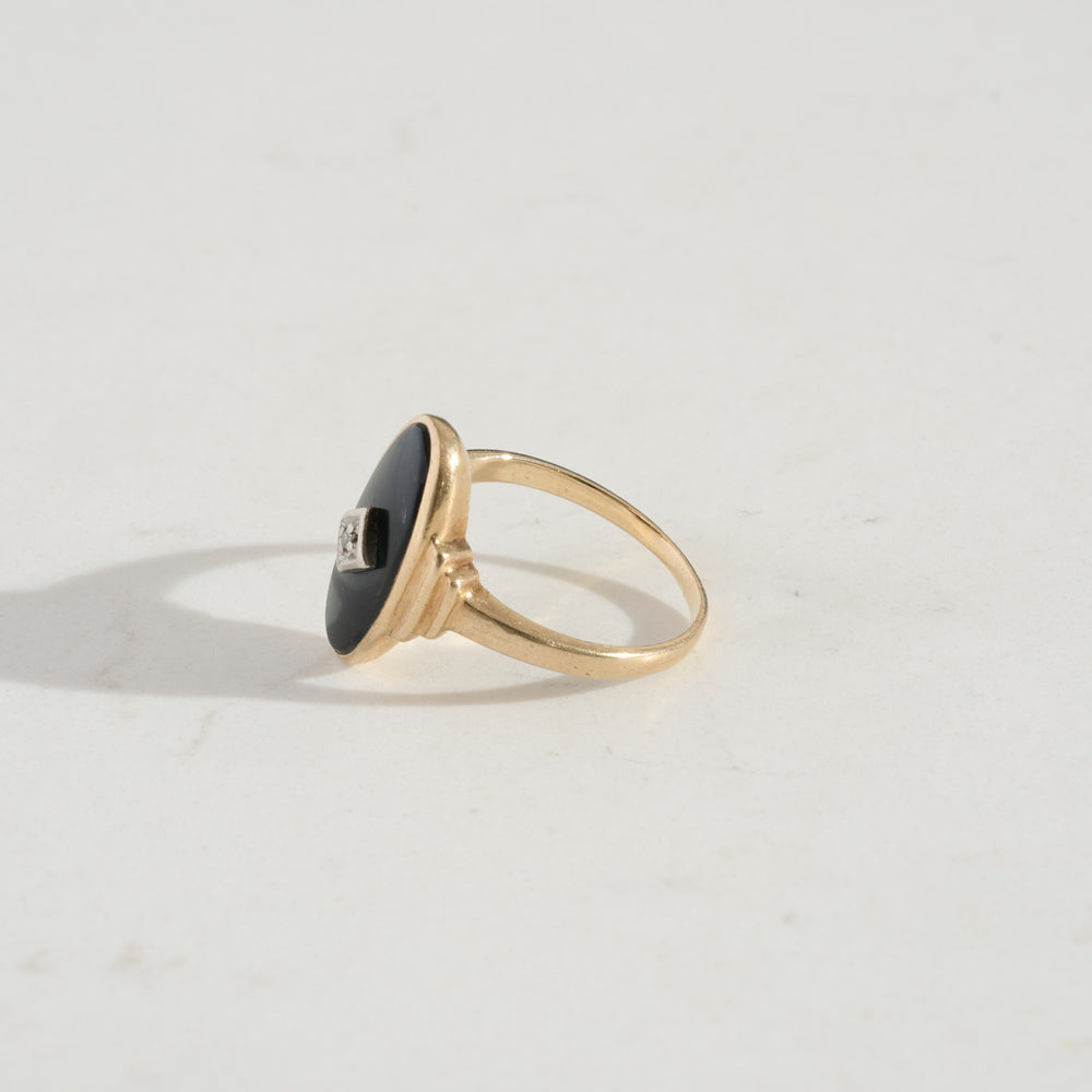 
                      
                        VINTAGE Onyx and Diamond Ring
                      
                    