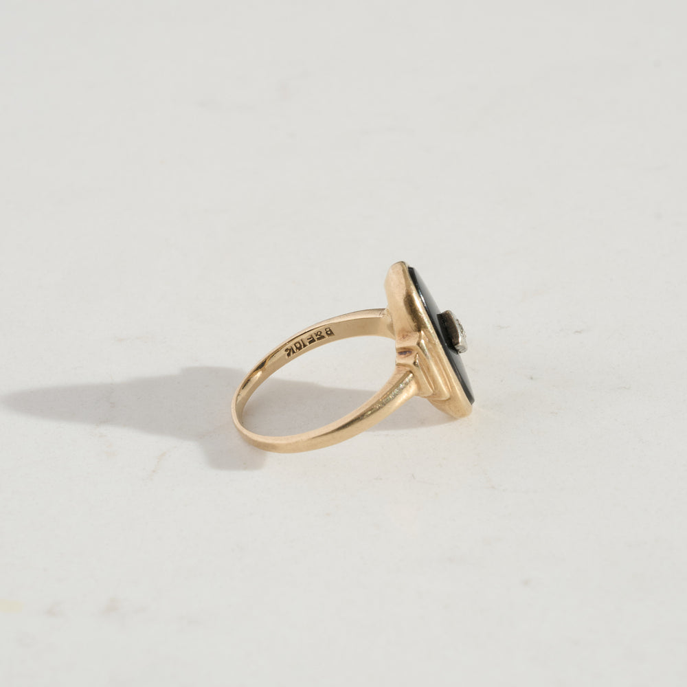 
                      
                        VINTAGE Onyx and Diamond Ring
                      
                    