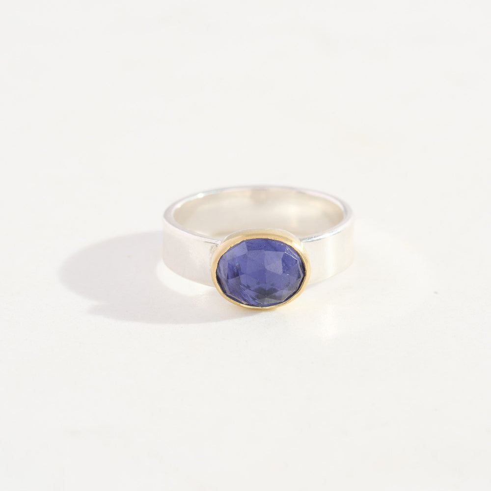 One of a Kind Mixed Metal Iolite Ring | Ready to Ship
