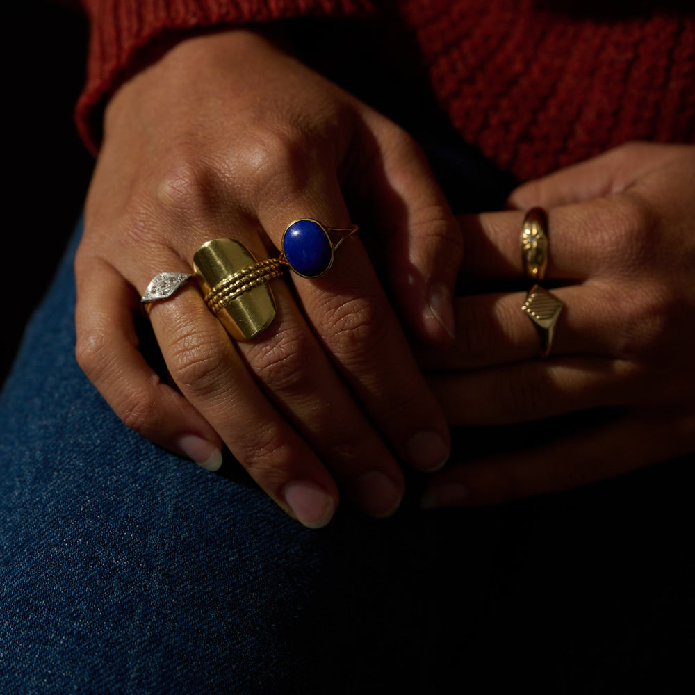 
                      
                        ANTIQUE Deep Blue Lapis Ring
                      
                    
