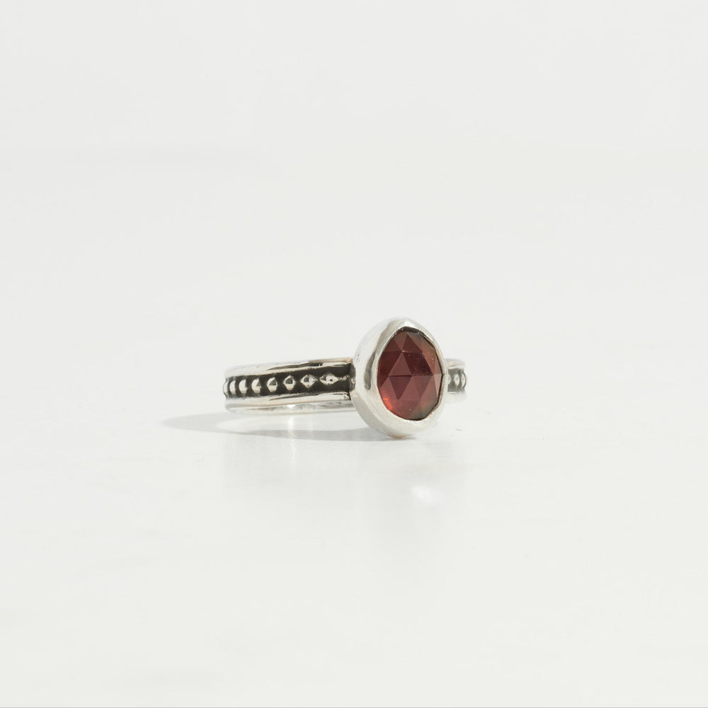 
                  
                    Garnet Protection Ring  | Silver
                  
                