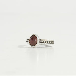 
                  
                    Garnet Protection Ring  | Silver
                  
                