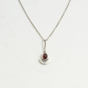 
                  
                    Garnet Shield Pendant  | Silver
                  
                