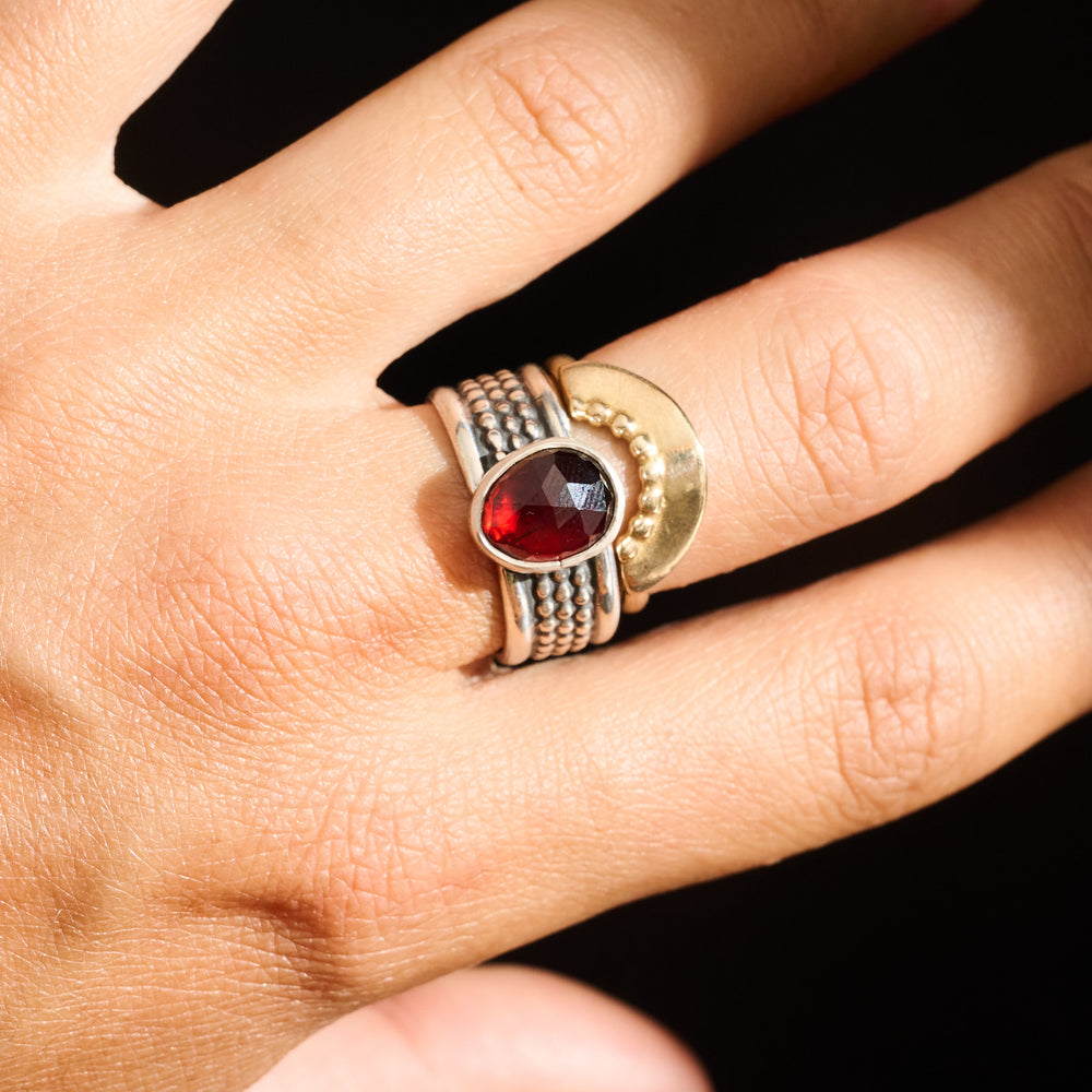 
                      
                        Garnet Warrior Ring
                      
                    