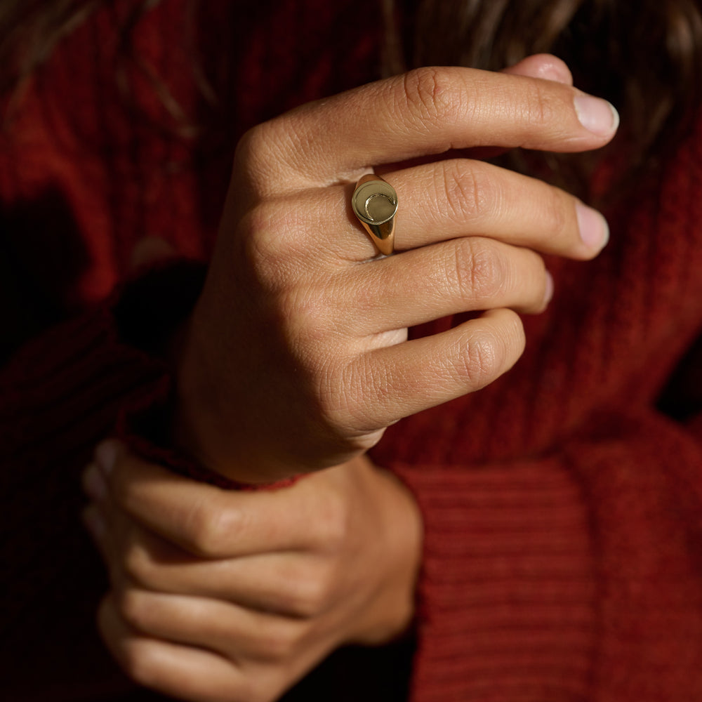 
                      
                        Crescent Moon Signet Ring | Ready to Ship
                      
                    