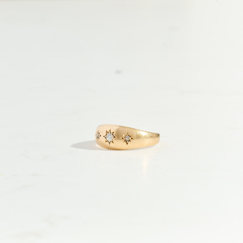 
                      
                        ANTIQUE Three Diamond Star Set Ring | 18k Gold
                      
                    