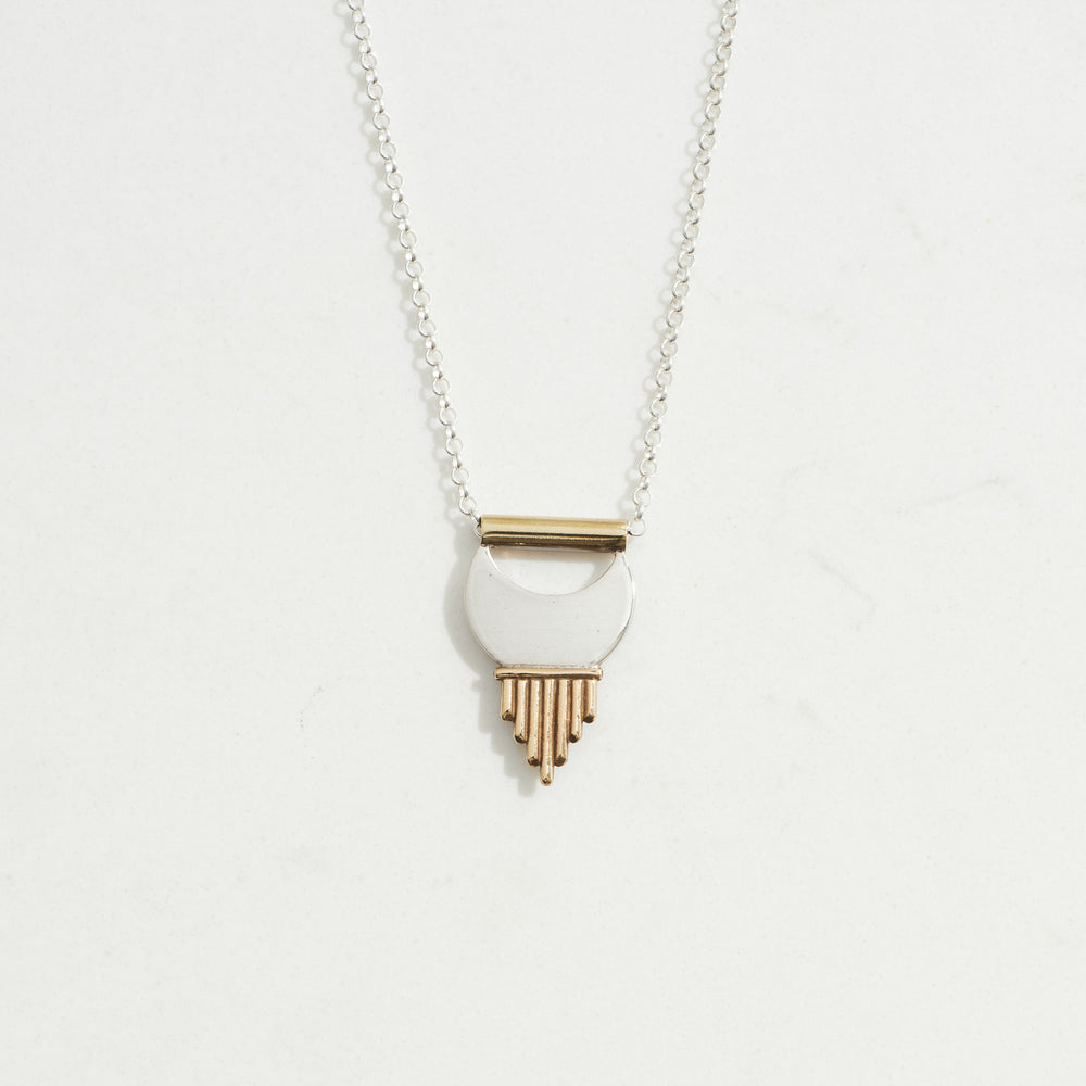 Small Alchemy Pendant | Silver + Brass