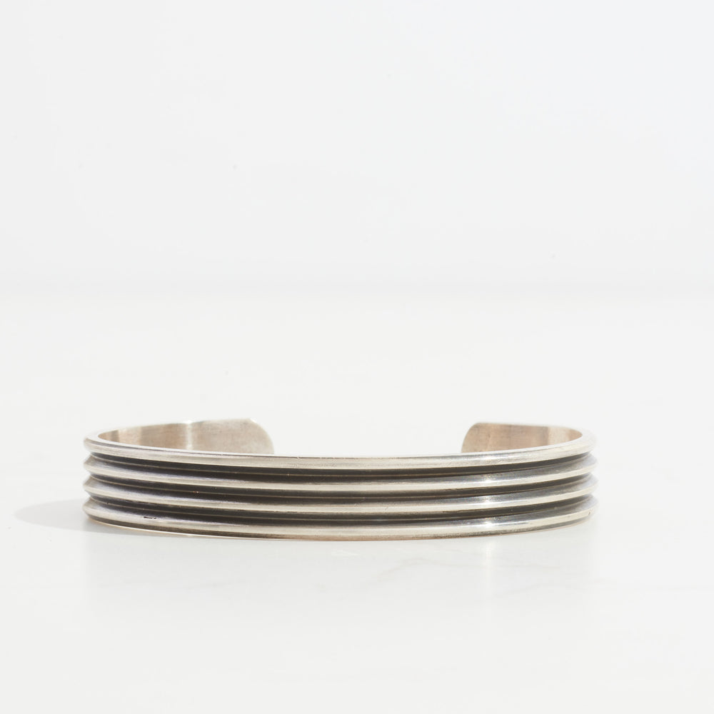 
                  
                    Striped Oxidized Cuff | Silver
                  
                