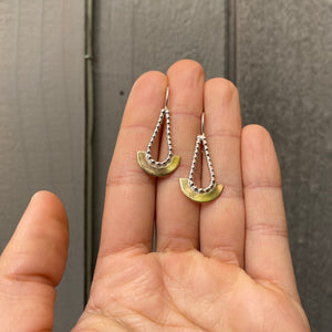 
                  
                    Small Ritual Axe Earrings |Silver + Brass
                  
                